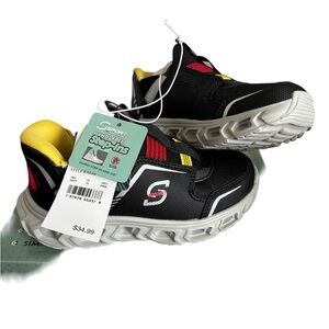 Sport by Skechers Black and Yellow Kids Sneakers Light Ups.